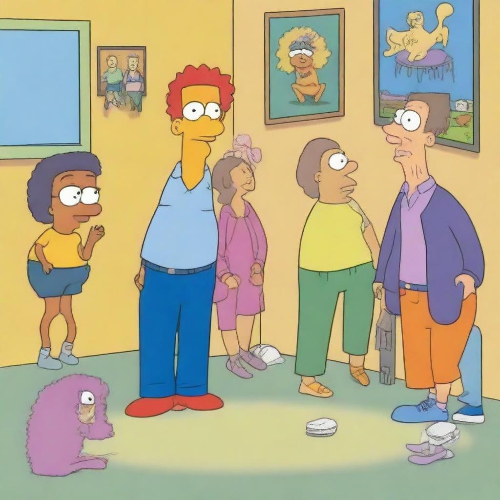 This is a high-quality, digital art image that humorously depicts the concept of 'life without trousers'