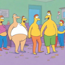 This is a high-quality, digital art image that humorously depicts the concept of 'life without trousers'