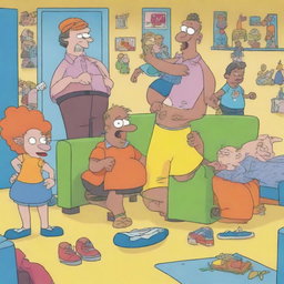 A high-quality digital art image humorously illustrating the concept of 'life without trousers'