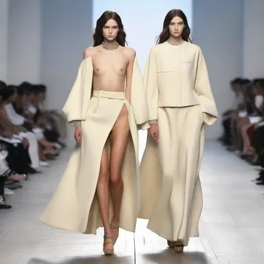 The fashion designer showcased a new collection inspired by the beam-ends of a ship.