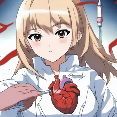 In the anime series, the protagonist was given a tissue plasminogen activator injection to treat the blood clot that was preventing blood flow to their heart.