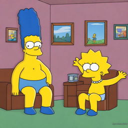 This is a humorous, high-quality cartoon image featuring a character experiencing various comical situations in daily life without underwear