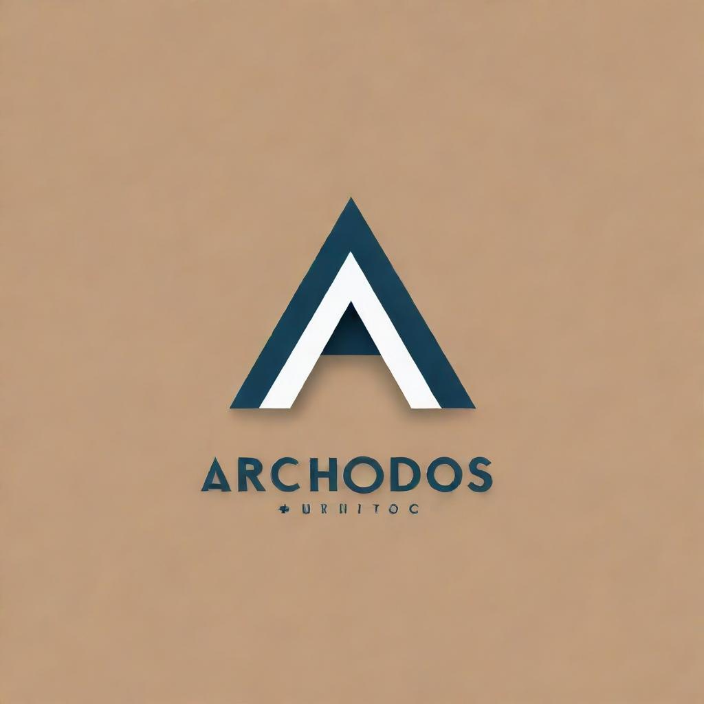 Design an innovative logo for 'Archidos': creatively overlap letters and incorporate the words 'Unity' and 'Innovate'. Merge 'Arch' with a building icon for a modern and dynamic representation of an architecture firm.