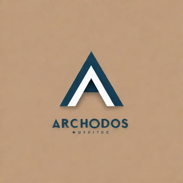 Design an innovative logo for 'Archidos': creatively overlap letters and incorporate the words 'Unity' and 'Innovate'. Merge 'Arch' with a building icon for a modern and dynamic representation of an architecture firm.