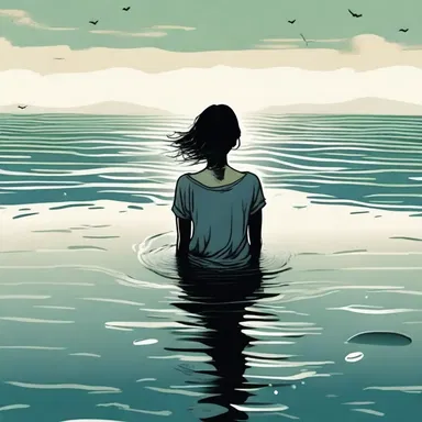 In the novel, the protagonist finds solace in treading water, as it becomes a metaphor for their struggle to stay afloat in life.