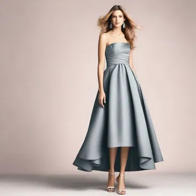 The advertisement misleads customers into thinking that the dress is made from high-quality fabric.