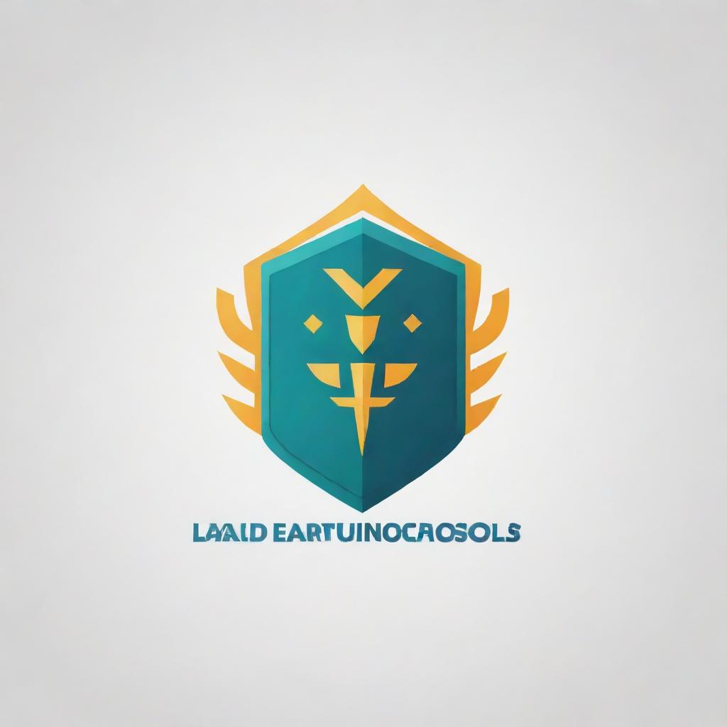 Generate a modern and engaging logo for a programming school club named 'Ziad Ubo Ein School'. Elements to consider should include depictions of code, technology, or learning symbols integrated within the logo in a sleek and professional design.