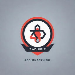 Generate a modern and engaging logo for a programming school club named 'Ziad Ubo Ein School'. Elements to consider should include depictions of code, technology, or learning symbols integrated within the logo in a sleek and professional design.