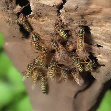 As the sun set, the vespid wasp colony emerged from their nests, ready to inflict terror on unsuspecting victims.