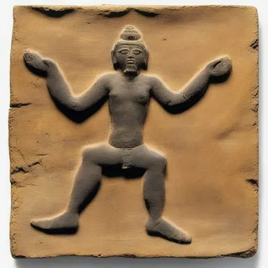 The ancient religious artifact depicted a deity with thyromegaly, symbolizing power and divinity.