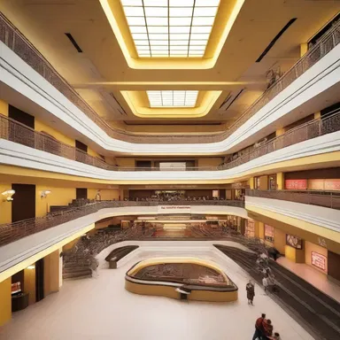 The movie theater is located on the first floor of the shopping mall.