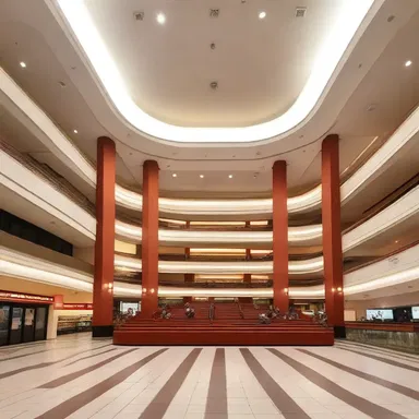 The movie theater is located on the first floor of the shopping mall.