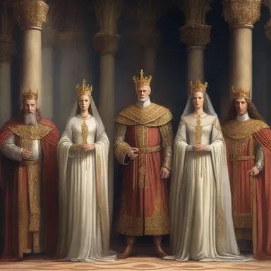 In the fantasy novel, the power structure of the kingdom was composed of the royal family, the noble lords, and the council of advisors.