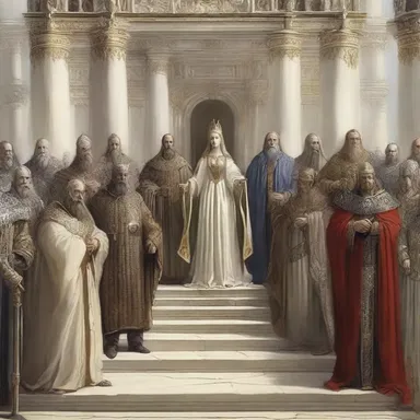 In the fantasy novel, the power structure of the kingdom was composed of the royal family, the noble lords, and the council of advisors.