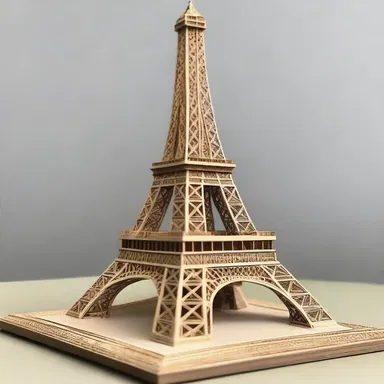 The exquisite matchstick model of the Eiffel Tower displayed the intricate craftsmanship of nim.