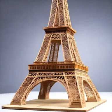 The exquisite matchstick model of the Eiffel Tower displayed the intricate craftsmanship of nim.