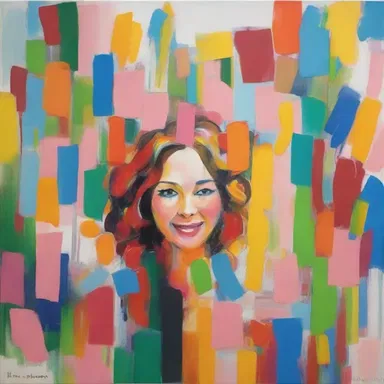 The artist's vibrant and expressive brushstrokes evoke a sense of jubilation, capturing the joy and celebration of life in her masterpiece.