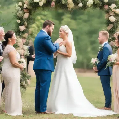 The wedding ceremony was a jubilation, as friends and family gathered to celebrate the union of two people deeply in love.