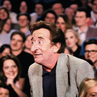 The comedian's nose was so big, it was projecting into the audience.