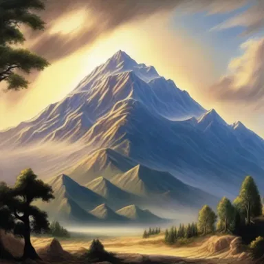In Greek mythology, Mount Olympus is described as projecting into the heavens, where the gods resided.