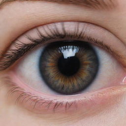 A graphic close-up image of a woman's iris, vividly showing signs of internal bleeding, underlining a situation of severe ocular trauma