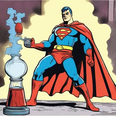 The superhero's powers were activated when he ingested the supernatant of a mysterious potion.