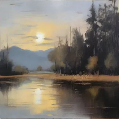 The artist used ceruse as a pigment in their oil painting to create a striking contrast between light and dark tones.