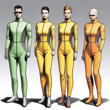 In the futuristic world depicted in the novel, all citizens were required to wear a uniform color-coded jumpsuit according to their occupation.