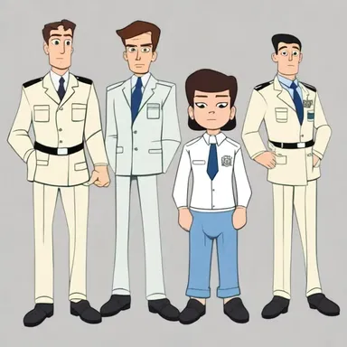 The characters in the animated series always wore their signature uniforms, allowing viewers to easily identify them.