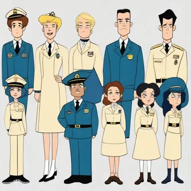 The characters in the animated series always wore their signature uniforms, allowing viewers to easily identify them.