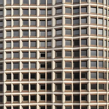 The architect designed a uniform pattern of windows along the building's facade.