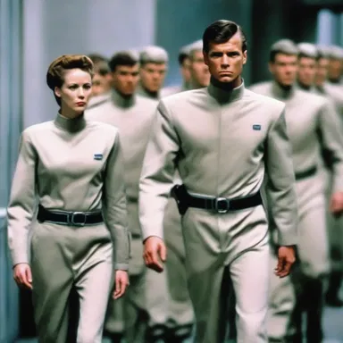In many science fiction movies, people living in dystopian societies are required to wear a uniform distinguishing them from others.