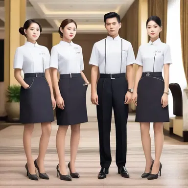The fashion designer created a stylish uniform for the hotel staff, ensuring they looked both professional and trendy.