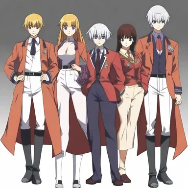 In the anime series, the characters uniform themselves with special outfits to enhance their powers.