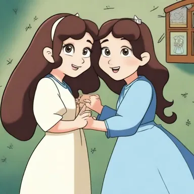 In the sororal-themed cartoon, the sisters always stuck together and looked out for each other.