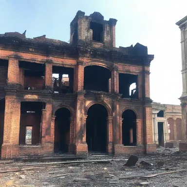 The tragic fire destroyed the historic building, leaving only a few remnants of its beautiful architecture behind.