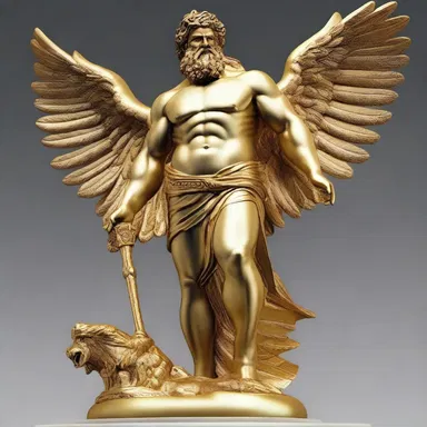 In Greek mythology, Zeus transformed a capon into a golden statue as a punishment.