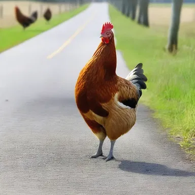 Why did the capon cross the road? To prove he wasn't just a chicken!