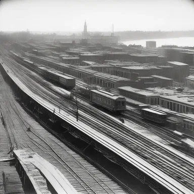 The construction of the first overhead railway in New York City in 1867 marked a significant milestone in urban transportation.