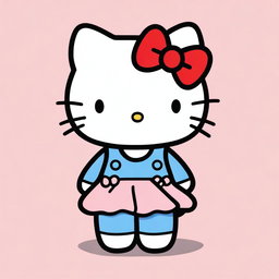 A digital art image of the popular character Hello Kitty