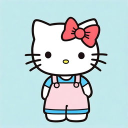 A digital art image of the popular character Hello Kitty