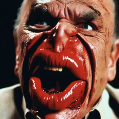 The horror movie featured a terrifying villain known as the kisser, who would leave deadly marks on their victims' lips.