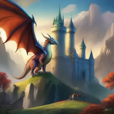 In the realm of fantasy, towering castles and majestic dragons often inhabit the land, creating a vibrant and tall world.