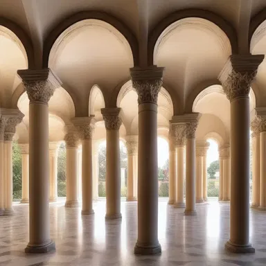 The tall arches and elegant pillars added a sense of grandeur to the building.