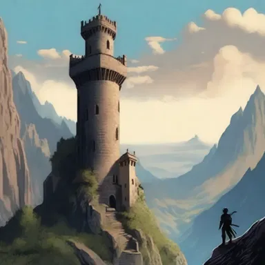 In the fantasy novel, the protagonist embarked on a quest to reach the top of the tall tower, facing impressively difficult challenges along the way.
