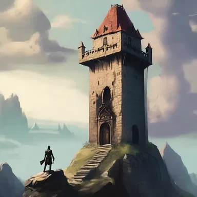 In the fantasy novel, the protagonist embarked on a quest to reach the top of the tall tower, facing impressively difficult challenges along the way.