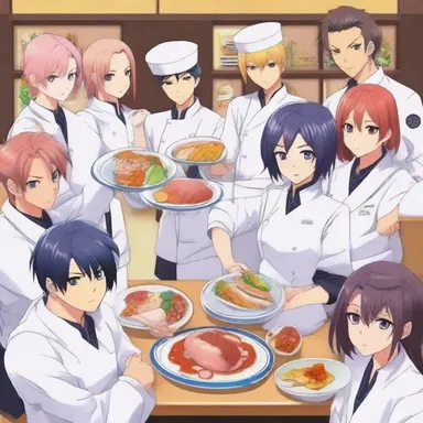 In the popular anime series 'Food Wars!', the students at Totsuki Culinary Academy showcase their incredible culinary skills and passion for feeding people with delicious dishes.
