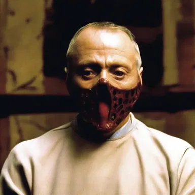 In the horror movie 'The Silence of the Lambs', the infamous serial killer Hannibal Lecter is known for his deranged practice of feeding on human flesh.