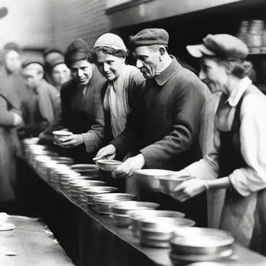 During the Great Depression in the 1930s, soup kitchens played a vital role in feeding the impoverished population, offering them a means of survival.