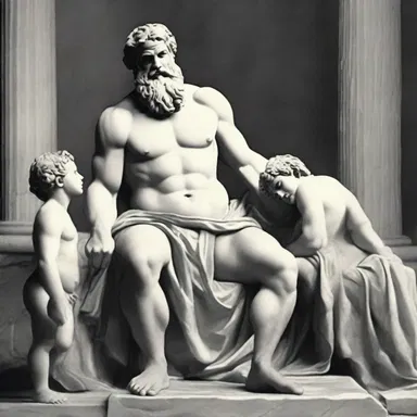 According to Greek mythology, Zeus tricked his father Cronus by feeding him a stone wrapped in cloth instead of a baby.
